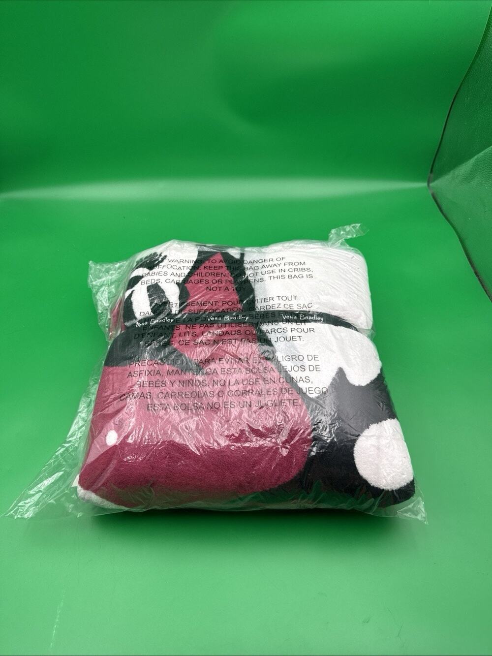Vera Bradley Throw Blanket Playful Penguins Cabernet 80" x 50" Soft 12408-Q38